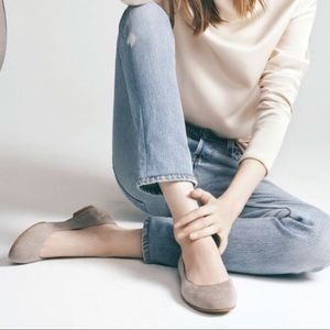 Margaux The Classic Suede Flint flat- 7.5/37.5 NIB